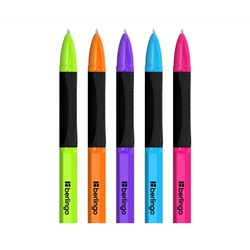Ручка шариковая Berlingo "Tribase grip color zone" синяя, 0,7мм, грип, ассорти