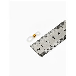 Резинка для цепочек/шнурков для очков (набор 10 шт.), цвет прозрачный в золоте