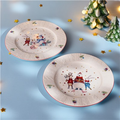 НАБОР ТАРЕЛОК ОБЕДЕННЫХ LEFARD "WINTER STORY" 2 ШТ. 26,5 СМ (КОР=12НАБ.)