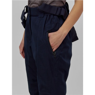 Полукомбинезон утепленный женский большого размера темно-синего цвета 666_1TS