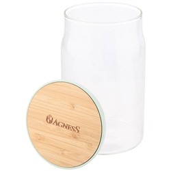 ЕМКОСТЬ ДЛЯ ПИЩЕВЫХ ПРОДУКТОВ AGNESS "NATIVE" D=9.45СМ H=15.8СМ, 700 МЛ