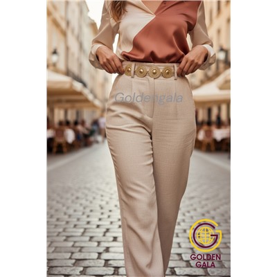 Пояс женский цепочка  с кольцами цвет золото модель 11