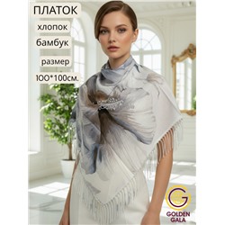 Платок с кистями цветочный принт 3D  Арт: С2512/05