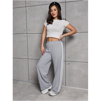 Брюки "Кружево" Серый Меланж