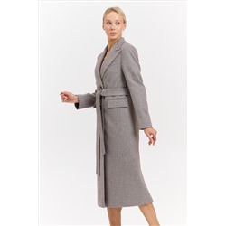 Пальто женское демисезонное 27210 (коричневый/ёлочка)