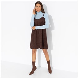 Сарафан из мягкой замши, Стильный интерес (коричневый)