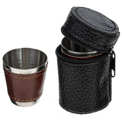 Стопка, набор из 4-х шт. в чехле, 30 мл, L4,5 W4,5 H7,5 см