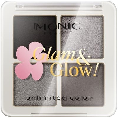 MONIC BEAUTY Тени для век 4 цв Glam&Glow! Unlimited All Day Color 04 Summer Night