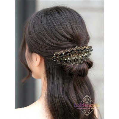 Заколка автомат для волос с кристаллами «Блеск элегантности» ЭЛЗ9/05