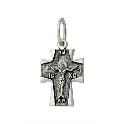 Крест из серебра литье частичное чернение