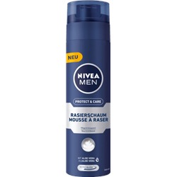 NIVEA MEN Пена для бритья Original Mild с алоэ вера и витаминами для гладкого бритья, 200 мл