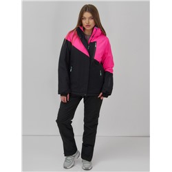 Горнолыжная куртка женская зимняя розового цвета 707R