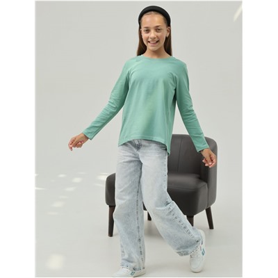 Лонгслив детский "Школьный" малахит