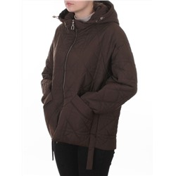 8061 BROWN Куртка стеганная демисезонная женская (100 гр. холлофайбер)