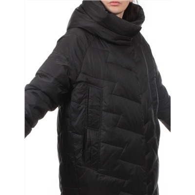 3066 BLACK Пуховик зимний женский (80% пух, 20% перо)