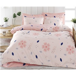 1 сп. Комплект Постельного Белья Ранфорс Enlora FlowerOfLove Pudra