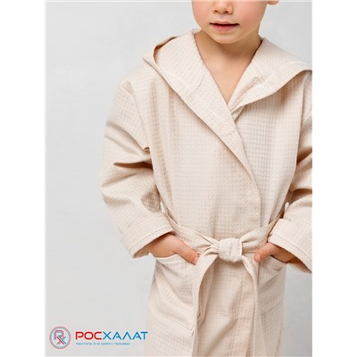Детский вафельный халат с капюшоном В-07 (31)