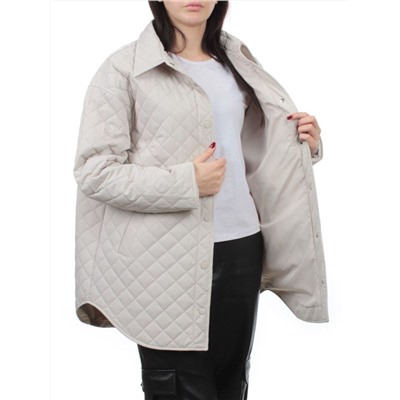 H24-018 LT. BEIGE Куртка демисезонная женская (100 гр. холлофайбер)