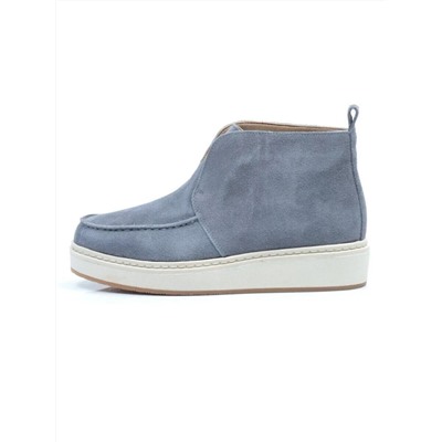 01-5173-6 GRAY/BLUE Ботинки демисезонные (натуральная замша, байка)
