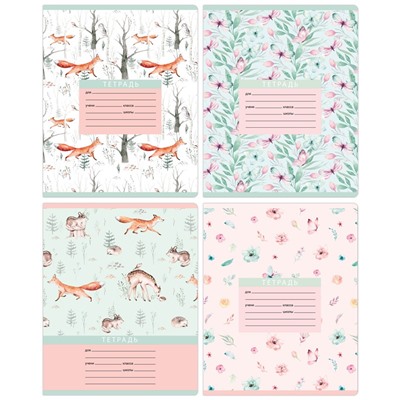 Тетрадь 12л., линия BG "Forest pattern", эконом