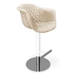 Стул барный SHT-ST31-C4/S128
                        лунный камень / хром / белый муар