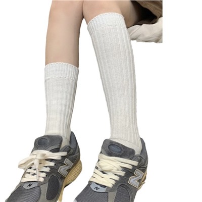 Woolen demi-season Japanese colored socks, increased thickness, internet celebrity, mid-length