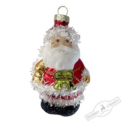 Дед Мороз с медвежонком (стекло) 5х4х9 см
