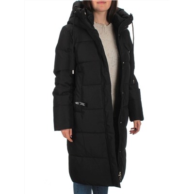 2208 BLACK Пальто зимнее женское Flance Rose (200 гр. холлофайбер)