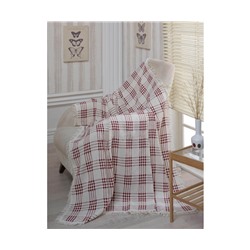 Покрывало Накидка на Диван 180x230 см. 100% Хлопок Koltuk Örtüsü Naturel Bordo