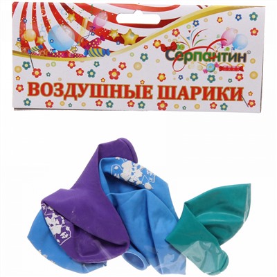 Воздушные шары  5 шт, 10"/25см "Пират", (микс)