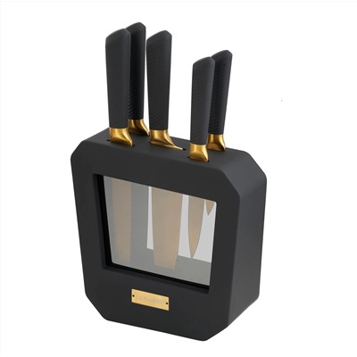 195-005 Набор ножей 5пр. на подставке в под.уп.(х6)