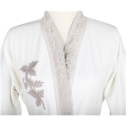Халат Велюровый Женский (XL) Miya Krem Bayan Bornoz Xlarge - EcoCotton
