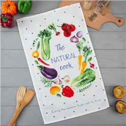 Полотенце кухонное Доляна, The natural cook, 35х60 см, 100% хлопок, 160г/м2