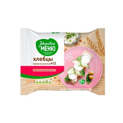 Хлебцы №11 пшенично-ржаные "Здоровое меню" в коррексе 90гр
