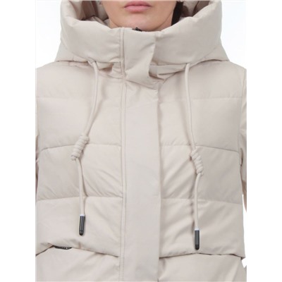 753 LT. BEIGE Пальто зимнее женское (170 гр. холлофайбер)