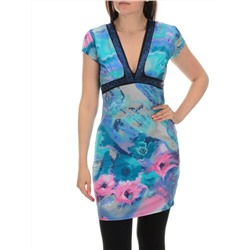 6599 BLUE Туника женская (90% вискоза, 10% эластан)