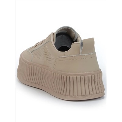 05-P8201-2 DK. BEIGE Кроссовки женские (натуральная кожа)