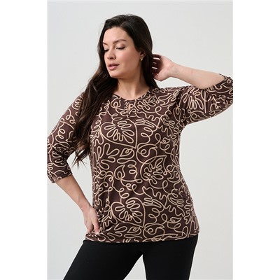 Женская блузка 21621 / коричневый