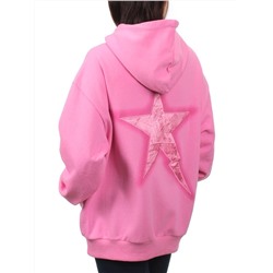 3267 PINK Толстовка на молнии женская (95% хлопок, 5% спандекс)