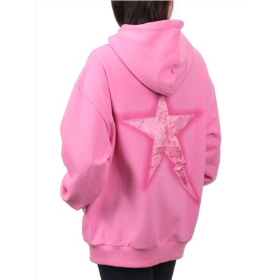 3267 PINK Толстовка на молнии женская (95% хлопок, 5% спандекс)