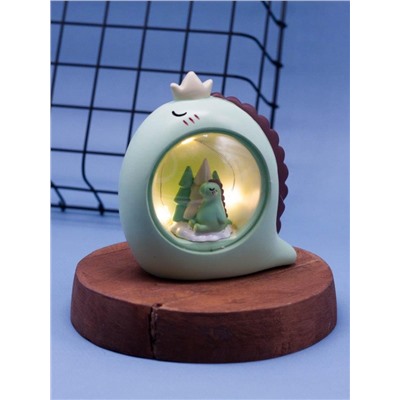 Ночник "Sleeping dino ball", green (11 см), пластик