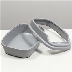 Туалет Айша M с бортом 53×39×21 см серый FIX