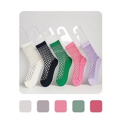 White breathable thin summer colored knee socks, mid-length