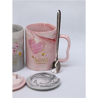 Набор кружек 2 шт. «Love you more than myself», (300 ml)