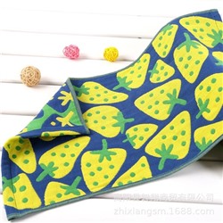 Towel, gauze strawberry for party, soft baby hygiene product for face washing, water absorbent, wholesale