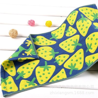 Towel, gauze strawberry for party, soft baby hygiene product for face washing, water absorbent, wholesale