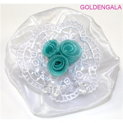 Бант на резинке ажурный №6 диаметр 8,5 см тип 2