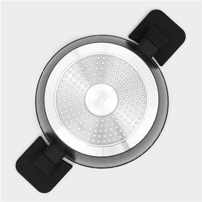 Кастрюля Доляна «Первый дом», 2.5 л, d=20 см, с крышкой, антипригарное покрытие, индукция, алюминий, чёрная