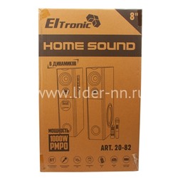 Колонка 08" (20-82 HOME SOUND) динамик 6шт/2х8"; 2х4"; 2х1.5" комплект 2 колонки ELTRONIC (черная)