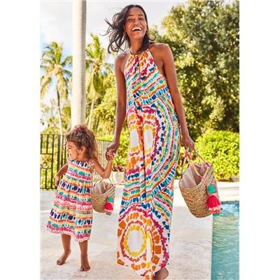 Girls Mini Me Tie Dye Beach Dress (9mths-6yrs)